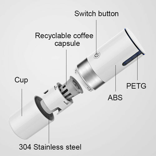 Compact portable coffee machine